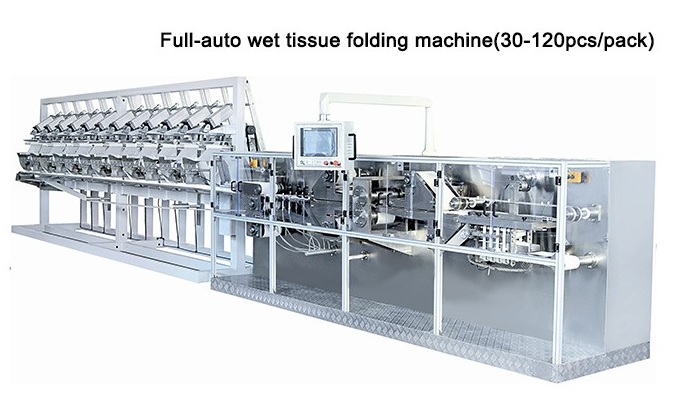 Full-Auto Wet Tissue Paper Folding Packing Production Line 2